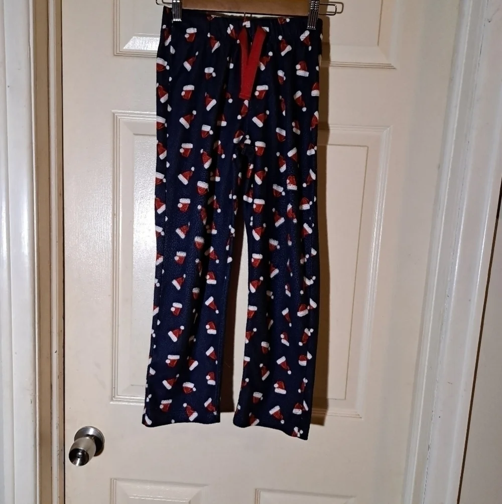 Old navy kids Pajama bottoms Santa hat print Size 8